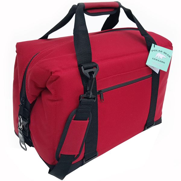 Polar Bear Coolers Original Nylon 24 Pack Soft Cooler Red