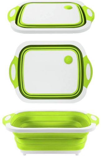 QiMH Collapsible Cutting Board Camping Sink